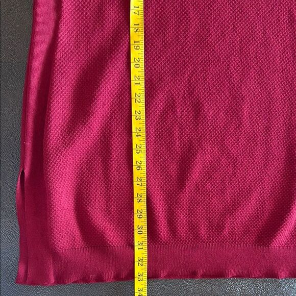 Duluth Trading Co Burgundy S’no Sweat Crewneck Tunic Sweater Knit size L - Picture 6 of 8